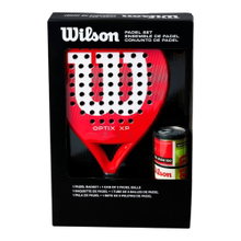 Wilson Padelschläger-Set Optix XP 360g/Rund + Padelbälle 3er